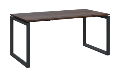 PPKO - 16 stůl kancelářský, kovová podnož černá, deska 18 mm, široký 1600 mm, ořech královský