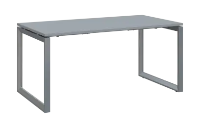 PPKO - 16 stůl kancelářský, kovová podnož stříbrná, deska 18 mm, široký 1600 mm, šedá