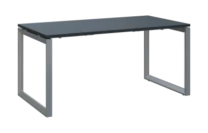 PPKO - 16 stůl kancelářský, kovová podnož stříbrná, deska 18 mm, široký 1600 mm, antracit