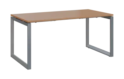PPKO - 16 stůl kancelářský, kovová podnož stříbrná, deska 18 mm, široký 1600 mm, buk royal