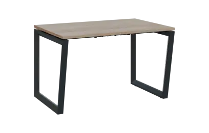 PPKV - 12 stůl kancelářský, kovová podnož černá, deska 18 mm, široký 1200 mm, dub bardolino