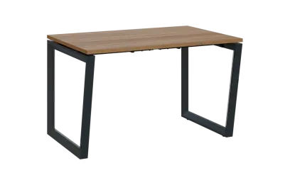 PPKV - 12 stůl kancelářský, kovová podnož černá, deska 18 mm, široký 1200 mm, ořech světlý