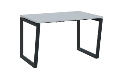 PPKV - 12 stůl kancelářský, kovová podnož černá, deska 18 mm, široký 1200 mm, bílá