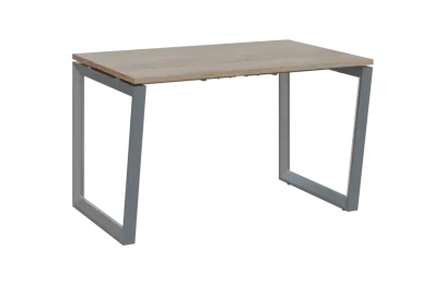 PPKV - 12 stůl kancelářský, kovová podnož stříbrná, deska 18 mm, široký 1200 mm, dub bardolino