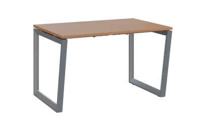 PPKV - 12 stůl kancelářský, kovová podnož stříbrná, deska 18 mm, široký 1200 mm, buk royal