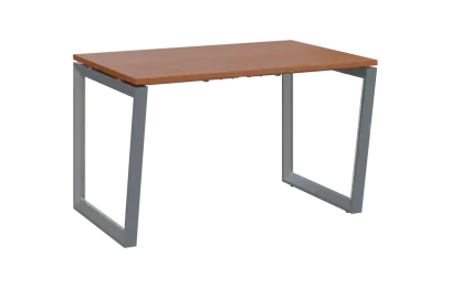 PPKV - 12 stůl kancelářský, kovová podnož stříbrná, deska 18 mm, široký 1200 mm, olše jantar