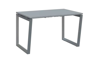 PPKV - 12 stůl kancelářský, kovová podnož stříbrná, deska 18 mm, široký 1200 mm, šedá