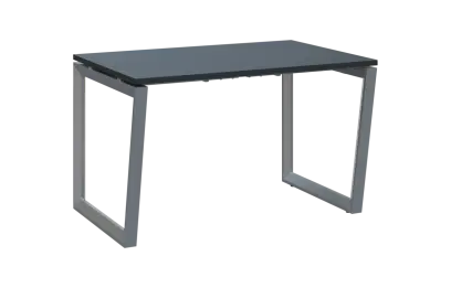 PPKV - 12 stůl kancelářský, kovová podnož stříbrná, deska 18 mm, široký 1200 mm, antracit