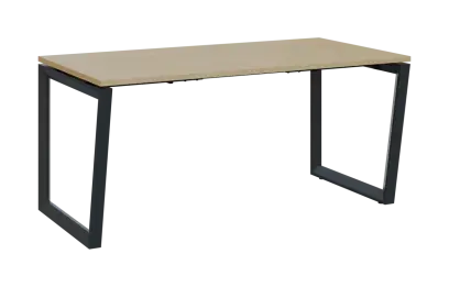PPKV - 16 stůl kancelářský, kovová podnož černá, deska 18 mm, široký 1600 mm, javor horský