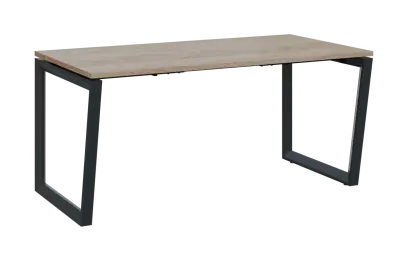 PPKV - 16 stůl kancelářský, kovová podnož černá, deska 18 mm, široký 1600 mm, dub bardolino