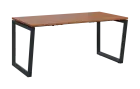 PPKV - 16 stůl kancelářský, kovová podnož černá, deska 18 mm, široký 1600 mm, olše jantar