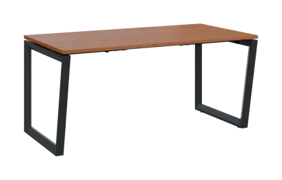 PPKV - 16 stůl kancelářský, kovová podnož černá, deska 18 mm, široký 1600 mm, olše jantar