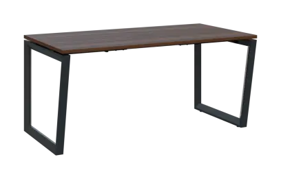 PPKV - 16 stůl kancelářský, kovová podnož černá, deska 18 mm, široký 1600 mm, ořech královský