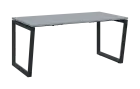 PPKV - 16 stůl kancelářský, kovová podnož černá, deska 18 mm, široký 1600 mm, šedá