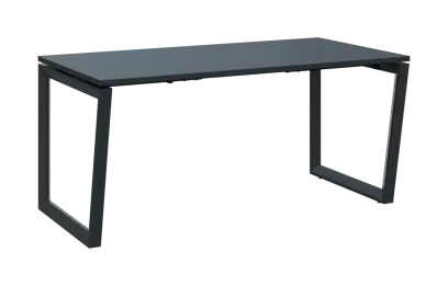 PPKV - 16 stůl kancelářský, kovová podnož černá, deska 18 mm, široký 1600 mm, antracit