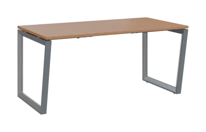 PPKV - 16 stůl kancelářský, kovová podnož stříbrná, deska 18 mm, široký 1600 mm, buk royal