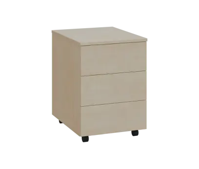 PPK - 00 kontejner pojízdný, 3-zásuvkový, deska 18 mm, 600x430x560, bříza světlá