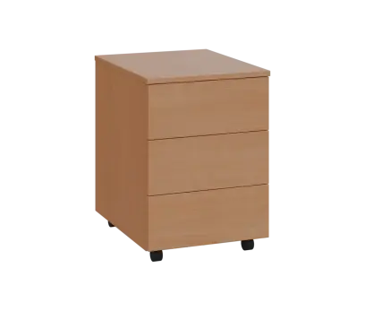 PPK - 00 kontejner pojízdný, 3-zásuvkový, deska 18 mm, 600x430x560, buk royal