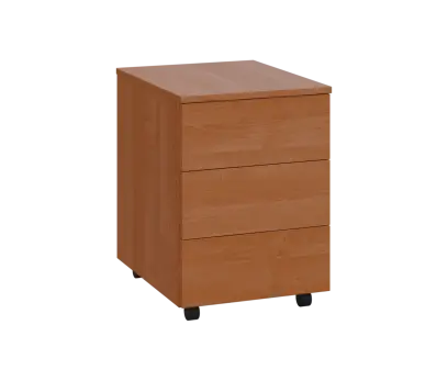 PPK - 00 kontejner pojízdný, 3-zásuvkový, deska 18 mm, 600x430x560, olše jantar