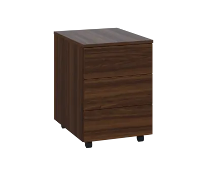 PPK - 00 kontejner pojízdný, 3-zásuvkový, deska 18 mm, 600x430x560, ořech královský