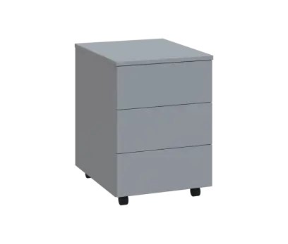 PPK - 00 kontejner pojízdný, 3-zásuvkový, deska 18 mm, 600x430x560, šedá