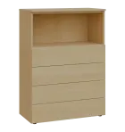 PPN 3 - 84ZN skříň, 4-zásuvková/nika, 1100x800x400, javor horský