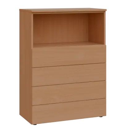 PPN 3 - 84ZN skříň, 4-zásuvková/nika, 1100x800x400, buk royal