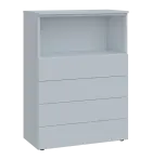 PPN 3 - 84ZN skříň, 4-zásuvková/nika, 1100x800x400, bílá