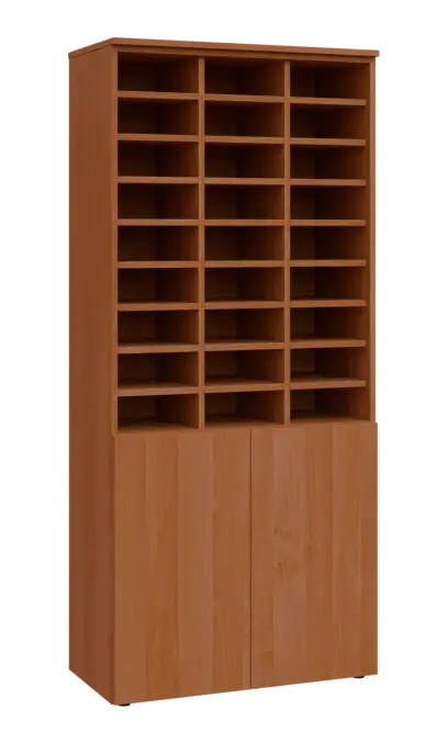 PPRG - 5 kancelářská skříň, 2-dveřová, 3x registrační vložka, 1800x800x400, olše jantar