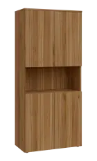 PPN 5 - 84DN skříň, 4-dvéřová/nika, 1800x800x400, ořech světlý