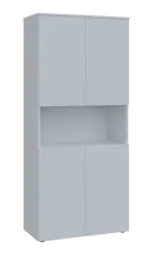 PPN 5 - 84DN skříň, 4-dvéřová/nika, 1800x800x400, bílá