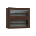 PPHVV - 8S horní skříňka, 2 výklopy, prosklená, 730x800x300, ořech královský