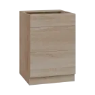 PPS - 6Z33 spodní skříňka, 3-zásuvková, 870x600x600, dub bardolino