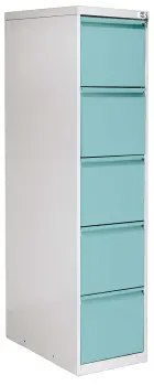 JP - 405 PR kartotéka 5-zásuvková, 1631x390x620 mm, šedá/tyrkysová