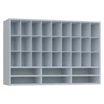 PPH - CUPPUT horní skříňka, policová na hrníčky, záda MDF, 800x1200x330, bílá