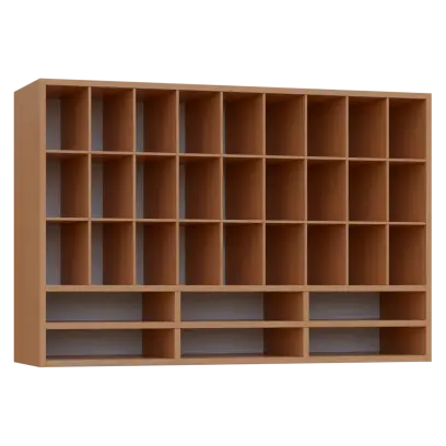 PPH - CUPPUT horní skříňka, policová na hrníčky, záda plexisklo, 800x1200x330, buk royal