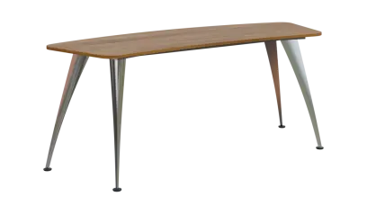 NXZ 17 - 19 stůl kancelářský, kovová podnož chrom, deska 18 mm, široký 1900 mm, ořech světlý