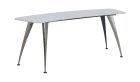 NXZ 17 - 20 stůl kancelářský, kovová podnož chrom, deska 18 mm, široký 2000 mm, bílá