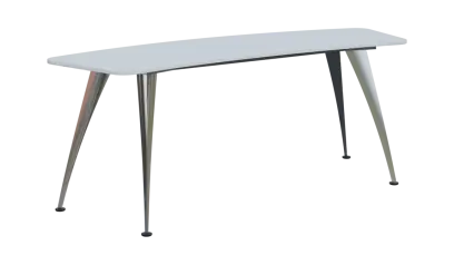 NXZ 17 - 20 stůl kancelářský, kovová podnož chrom, deska 18 mm, široký 2000 mm, bílá