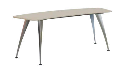 NXZ 17 - 20 stůl kancelářský, kovová podnož chrom, deska 18 mm, široký 2000 mm, bříza světlá