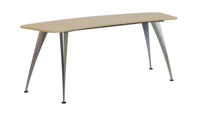NXZ 17 - 20 stůl kancelářský, kovová podnož chrom, deska 18 mm, široký 2000 mm, javor horský