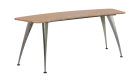 NXZ 17 - 20 stůl kancelářský, kovová podnož chrom, deska 18 mm, široký 2000 mm, buk royal