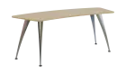 NXZ 18 - 20 stůl kancelářský, kovová podnož chrom, deska 18 mm, široký 2000 mm, javor horský