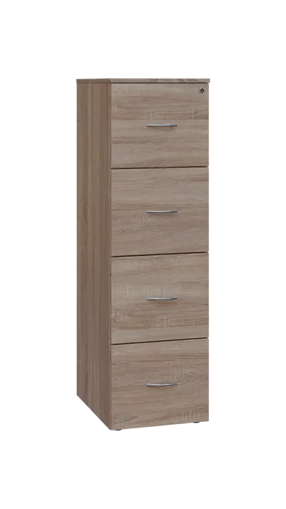 NXKA 44 kartotéka, 4-zásuvková, s centrálním zámkem, 1450x430x580, dub bardolino