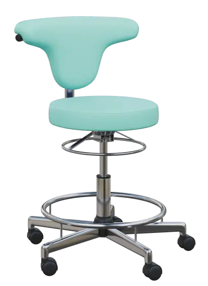 LZ 51 - židle lékařská, opěrný kruh na nohy, ekologická kůže, AQUA