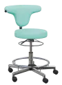 LZ 51 - židle lékařská, opěrný kruh na nohy, ekologická kůže, AQUA