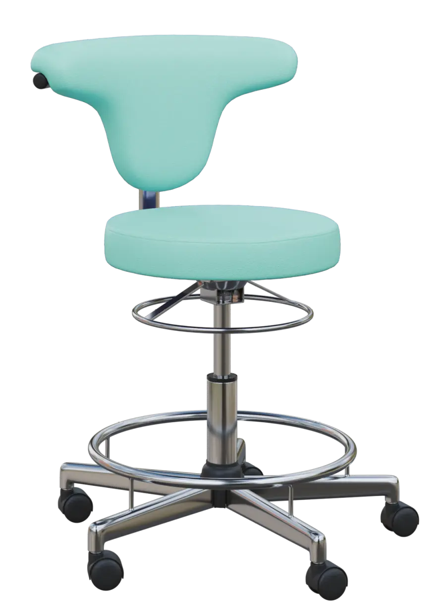 LZ 51 - židle lékařská, opěrný kruh na nohy, ekologická kůže, AQUA