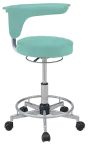 LZ 52 - židle lékařská, opěrný kruh na nohy, ekologická kůže, AQUA