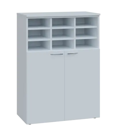 NXRG - 3 kancelářská skříň, 2-dveřová/registrační vložka, 1100x800x400, bílá