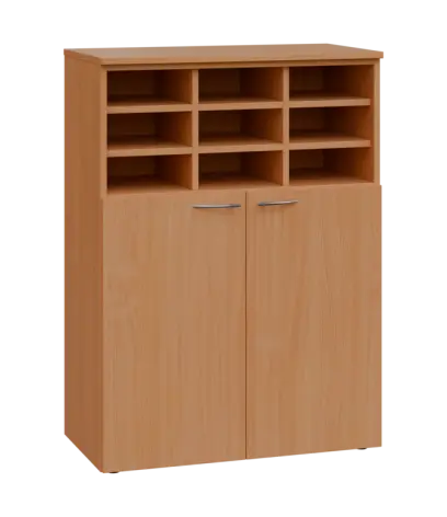 NXRG - 3 kancelářská skříň, 2-dveřová/registrační vložka, 1100x800x400, buk royal